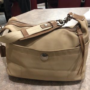 Coach tan shoulder bag